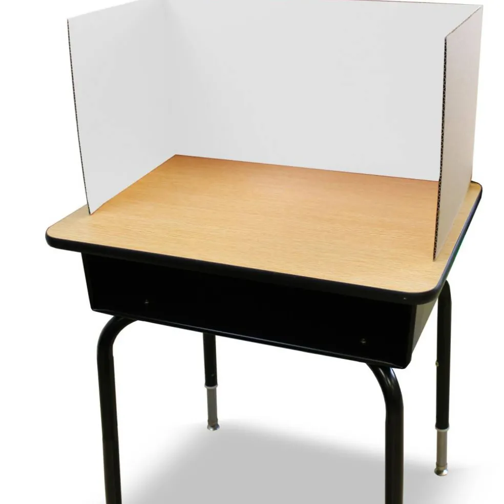 Flipside Products 12”x 48” Study Carrels, Privacy Boards, Student Privacy and Focus Booth for The Classroom, Desk Divider Cubby for Tests