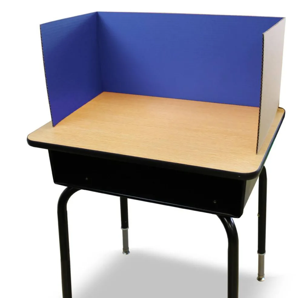 Flipside Products 12”x 48” Study Carrels, Privacy Boards, Student Privacy and Focus Booth for The Classroom, Desk Divider Cubby for Tests