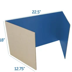 Flipside Products 18”x 48” Study Carrels, Privacy Boards, Student Privacy and Focus Booth for The Classroom, Desk Divider