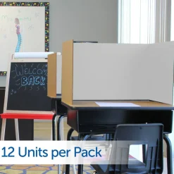 Flipside Products 18”x 48” Study Carrels, Privacy Boards, Student Privacy and Focus Booth for The Classroom, Desk Divider