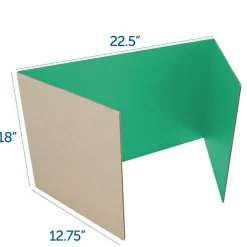 Flipside Products 18”x 48” Study Carrels, Privacy Boards, Student Privacy and Focus Booth for The Classroom, Desk Divider