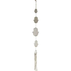 Flora Bunda 24" Ceramic Hamsa Hand With Tassel