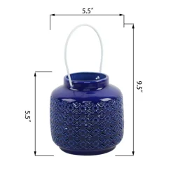 Flora Bunda® 5.5" LED Birds Eye Ceramic Lantern