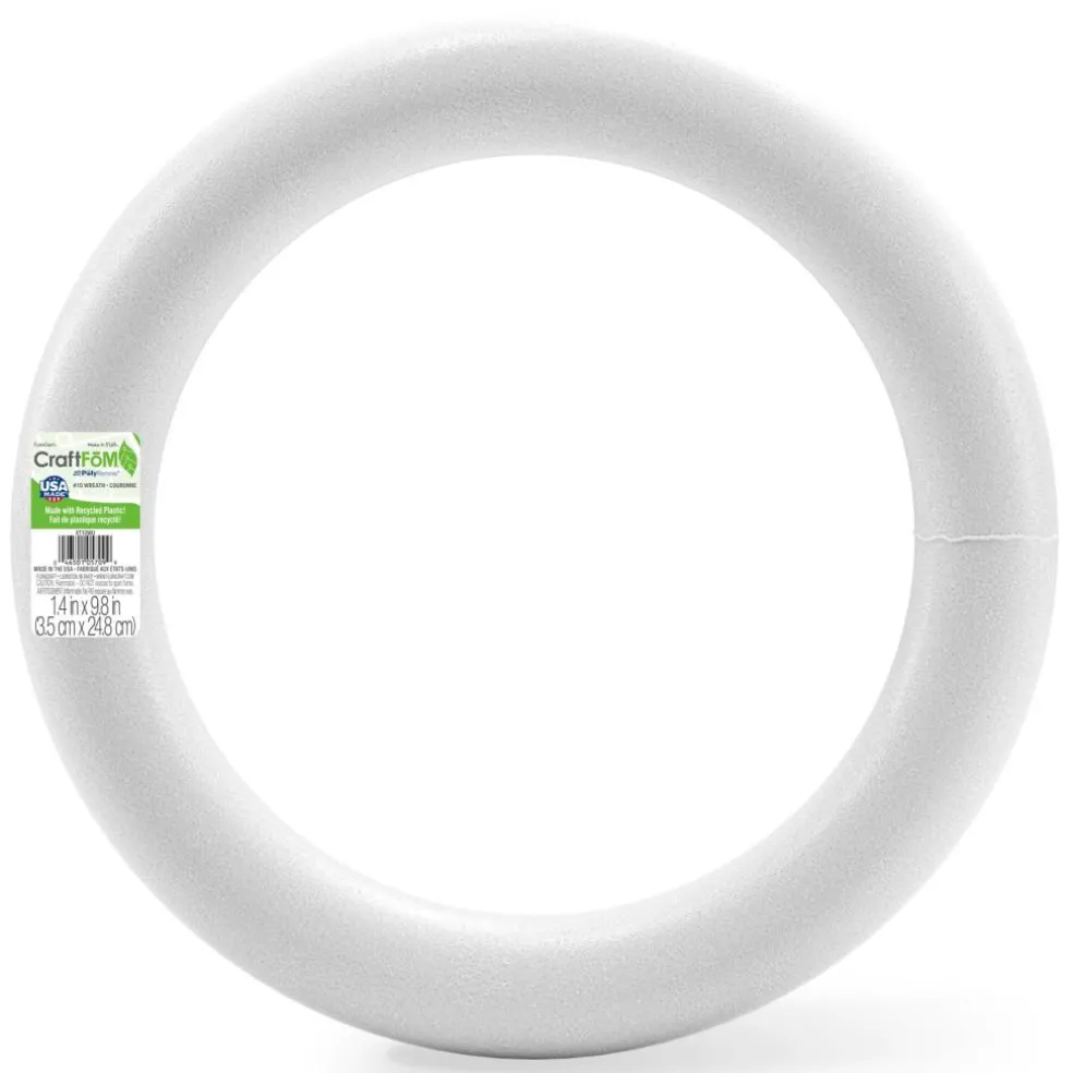 FloraCraft® CraftFōM 10" Extruded Wreath White