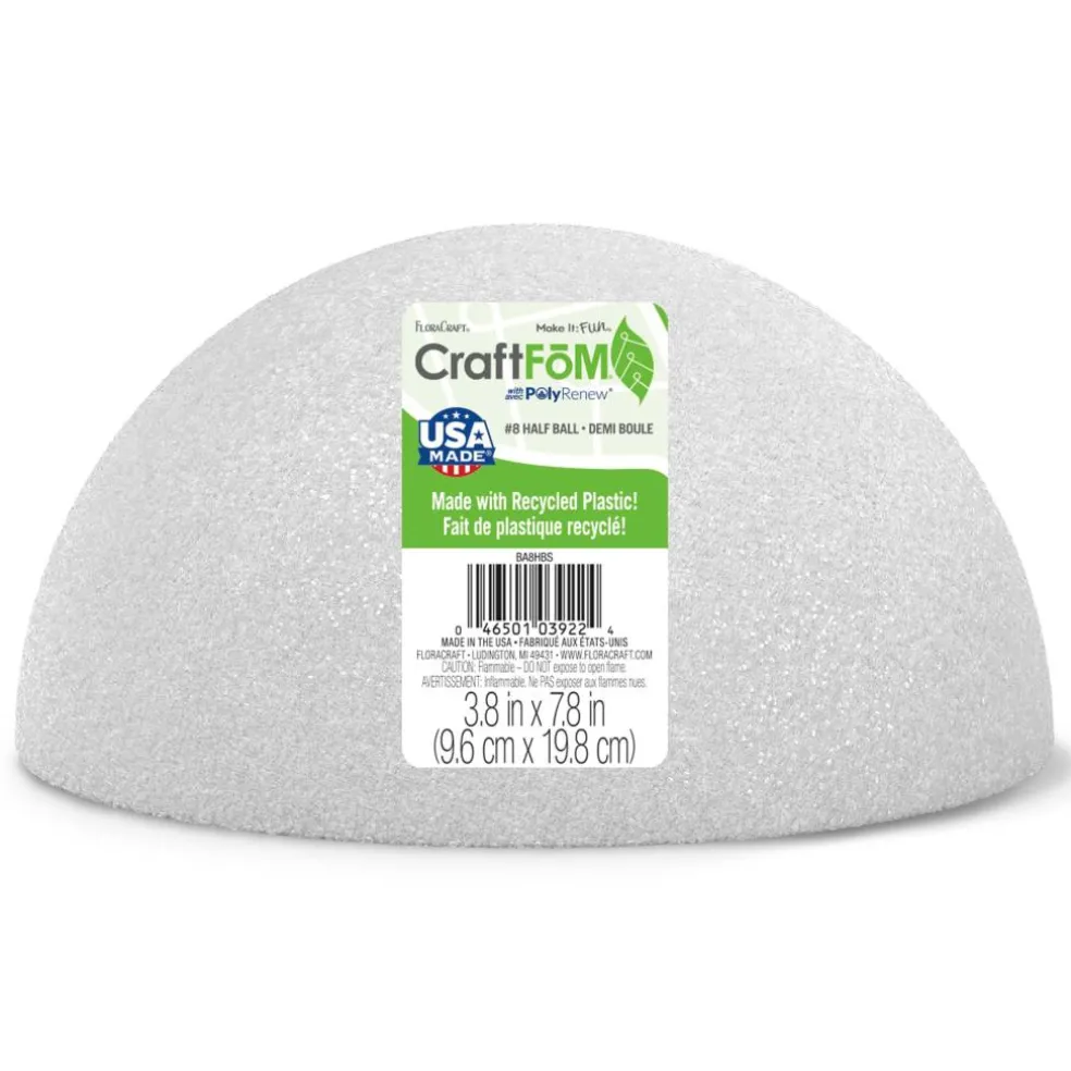 FloraCraft® CraftFōM 8" Half Ball White