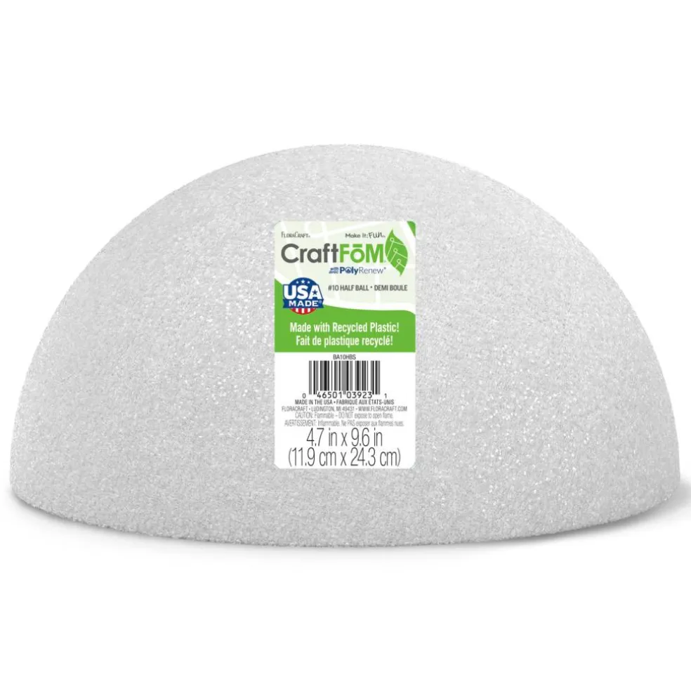 FloraCraft® CraftFōM 10" Half Ball White