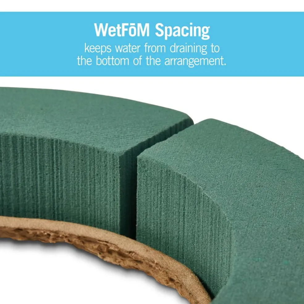 FloraCraft® 11.25" Green Artesia WetFōM® Paper-Mache Tile Form