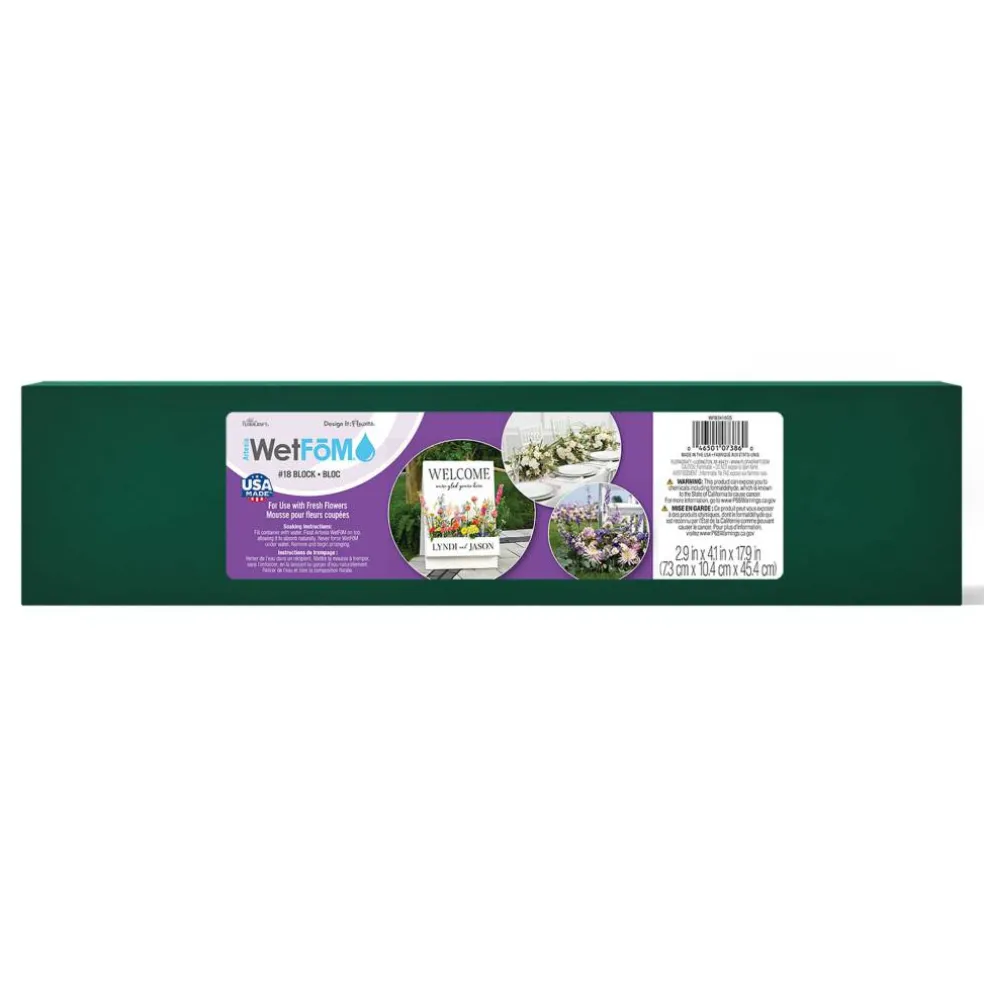 FloraCraft® 18" x 3" x 4" Green Artesia WetFōM® Block