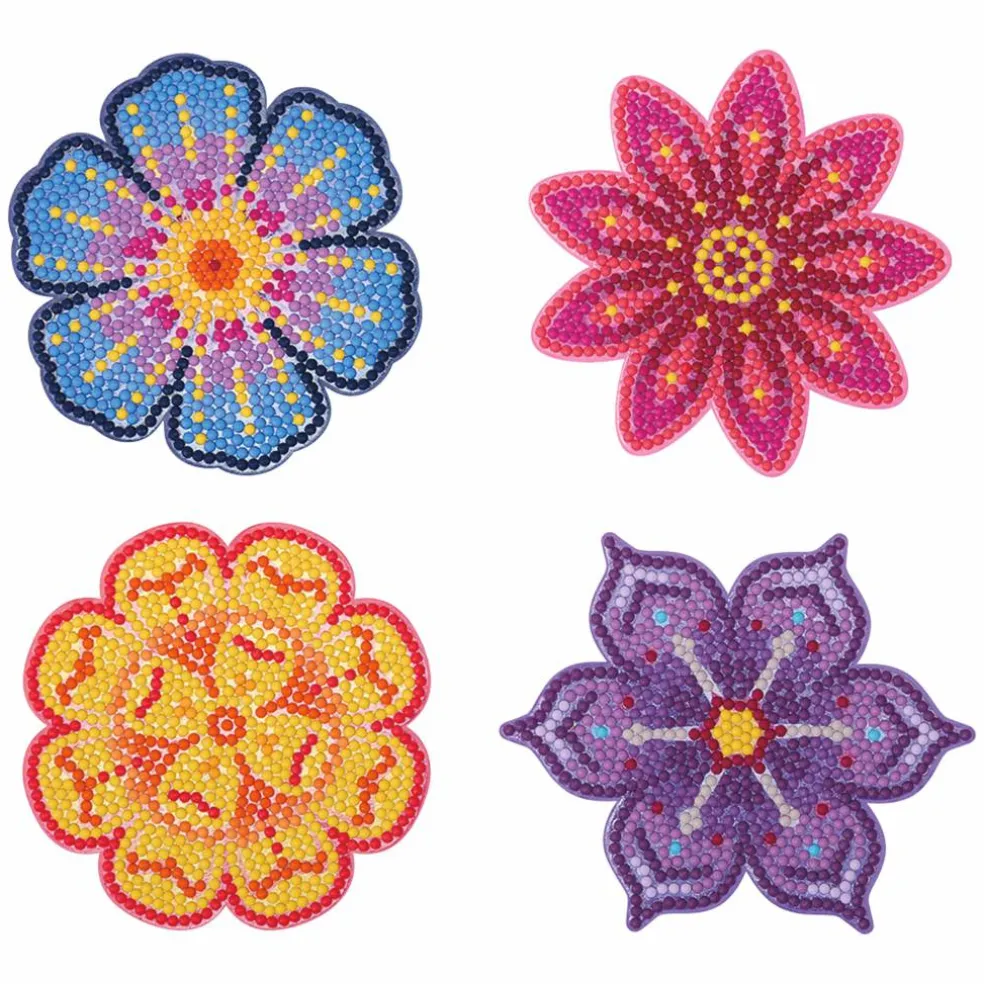 Floral Diamond Art Coaster Kit by Make Market®
