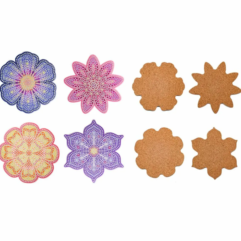 Floral Diamond Art Coaster Kit by Make Market®