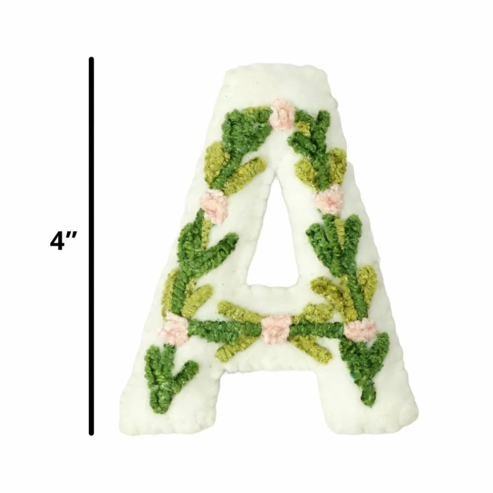 4" Floral Embroidered Puffy Letter by Celebrate It™