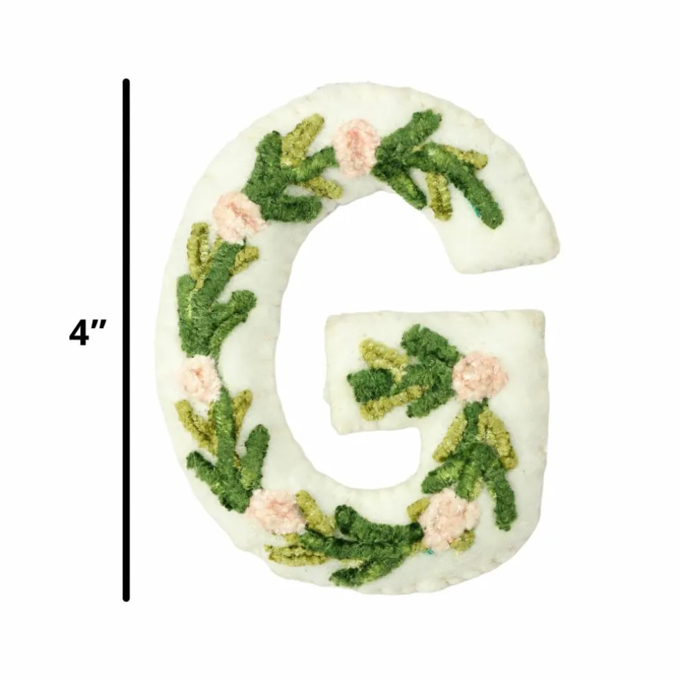 4" Floral Embroidered Puffy Letter by Celebrate It™