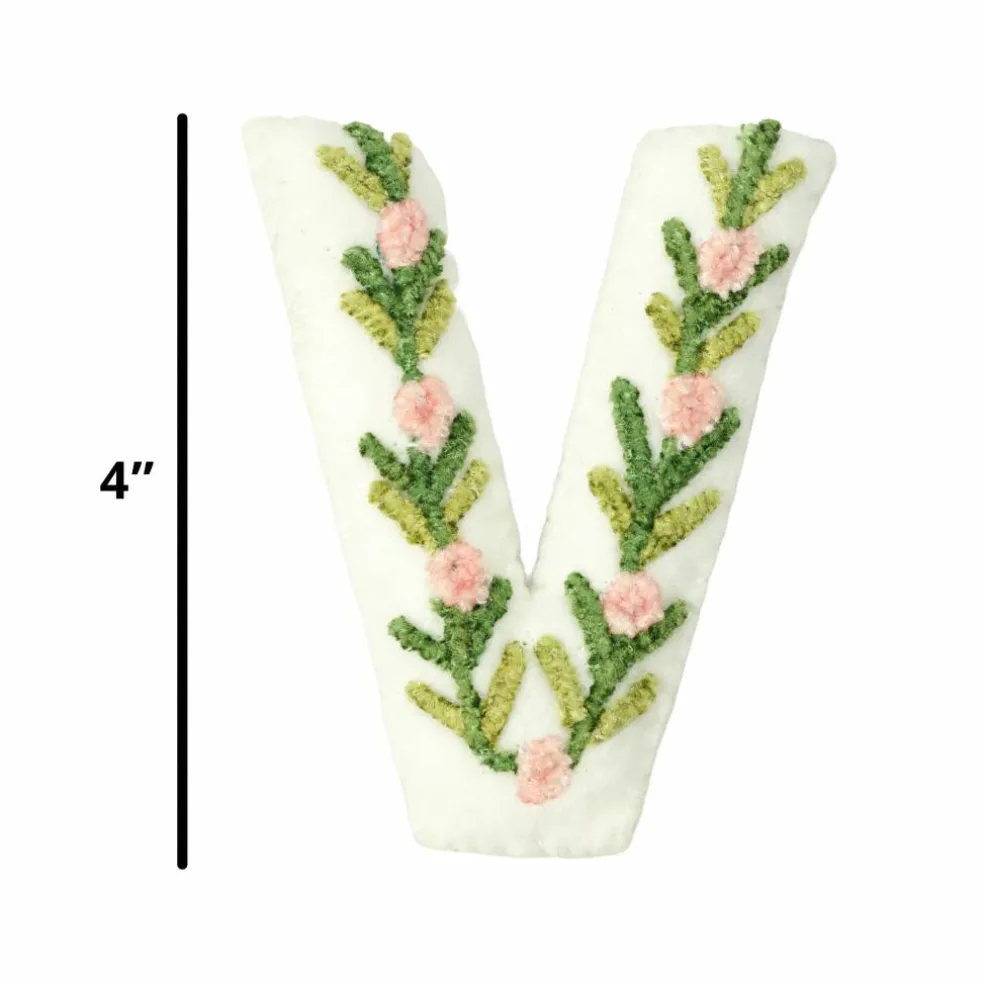 4" Floral Embroidered Puffy Letter by Celebrate It™