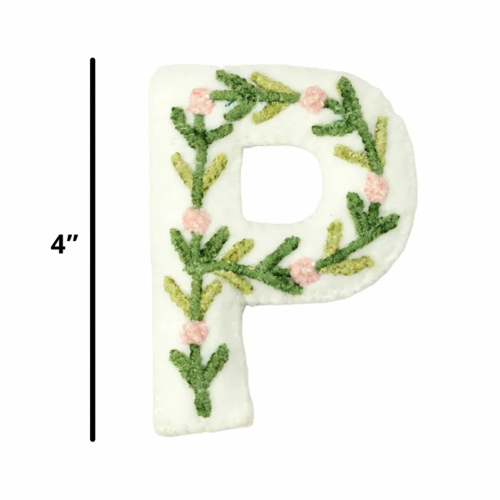 4" Floral Embroidered Puffy Letter by Celebrate It™