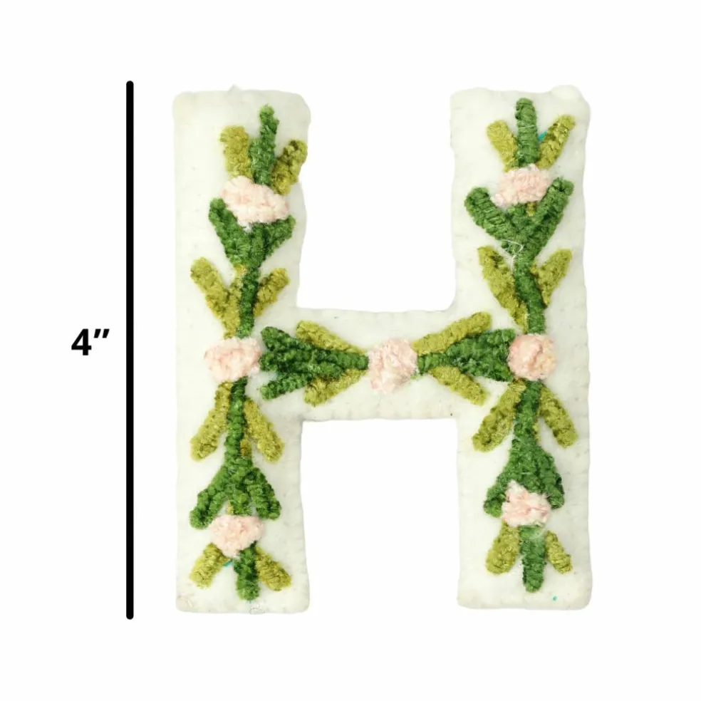 4" Floral Embroidered Puffy Letter by Celebrate It™