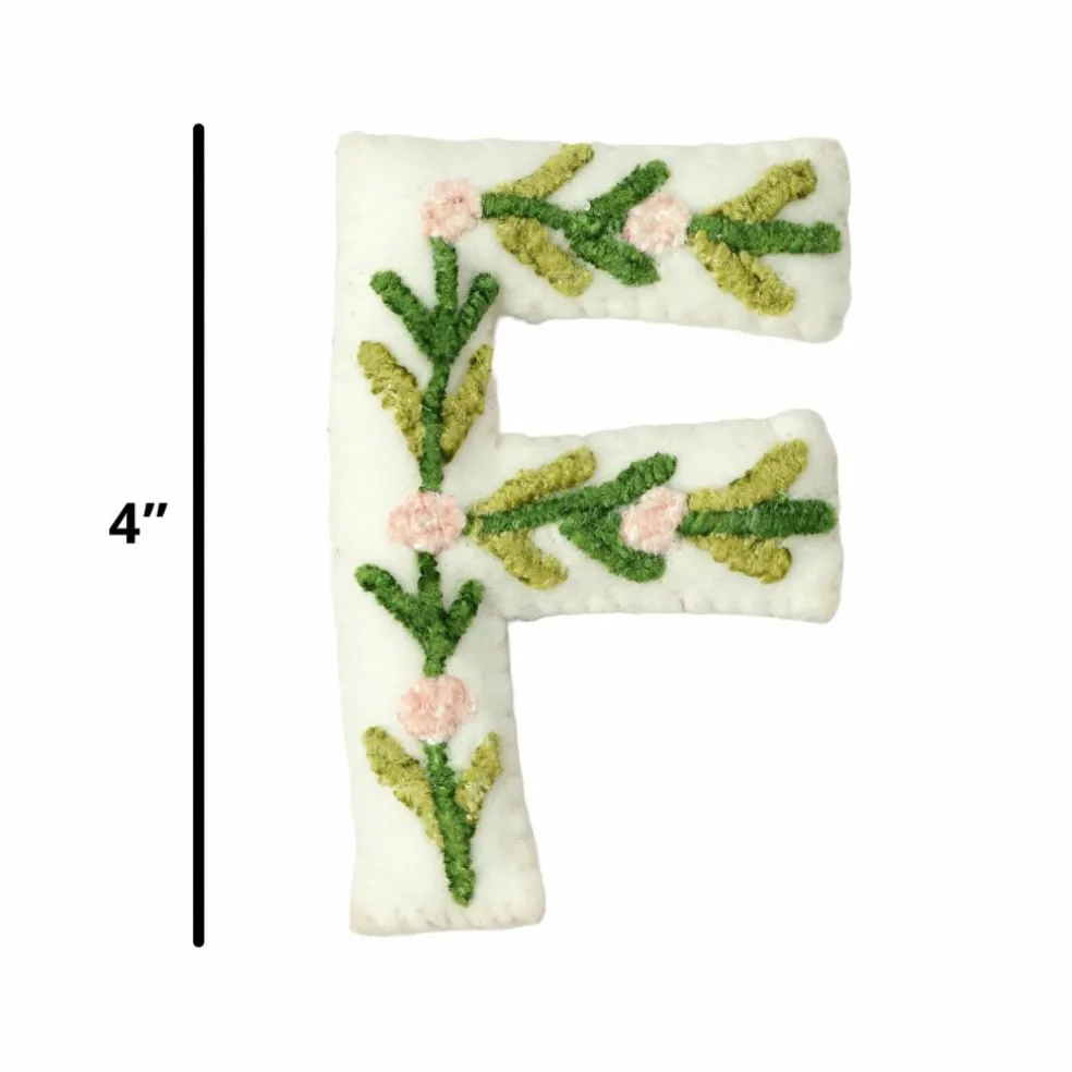4" Floral Embroidered Puffy Letter by Celebrate It™
