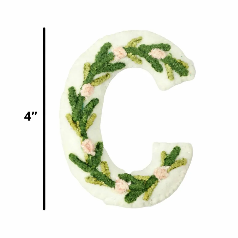 4" Floral Embroidered Puffy Letter by Celebrate It™