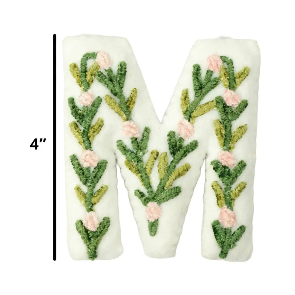 4" Floral Embroidered Puffy Letter by Celebrate It™
