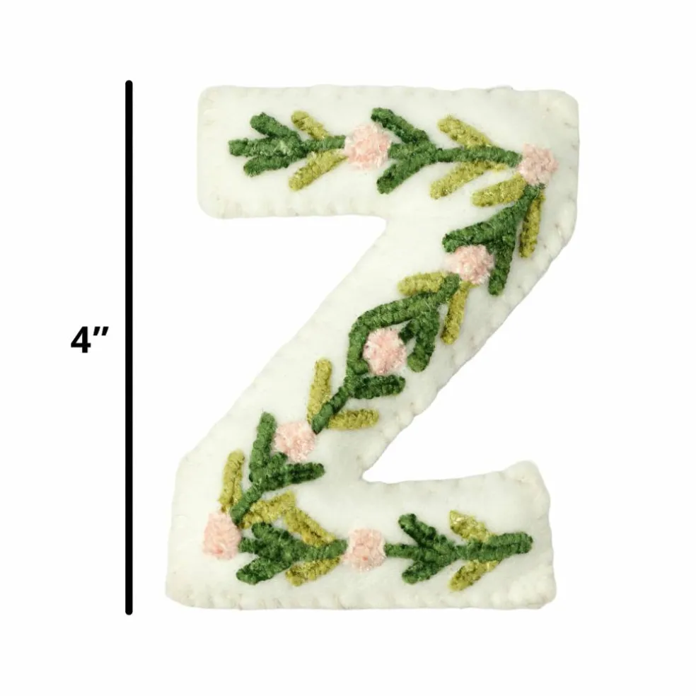 4" Floral Embroidered Puffy Letter by Celebrate It™