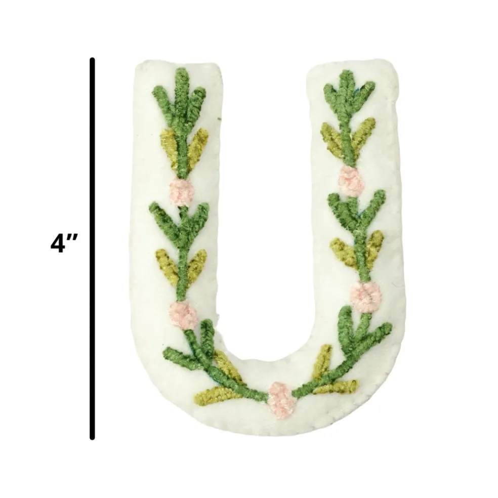 4" Floral Embroidered Puffy Letter by Celebrate It™