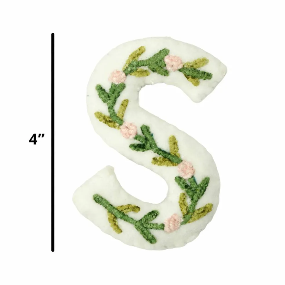 4" Floral Embroidered Puffy Letter by Celebrate It™
