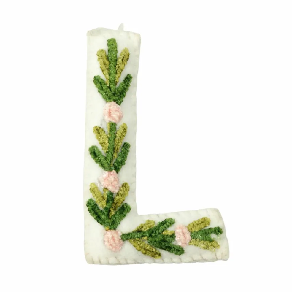 4" Floral Embroidered Puffy Letter by Celebrate It™