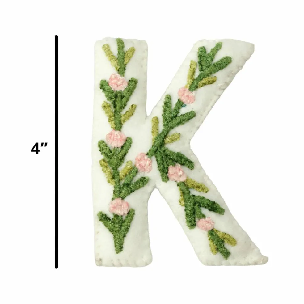 4" Floral Embroidered Puffy Letter by Celebrate It™