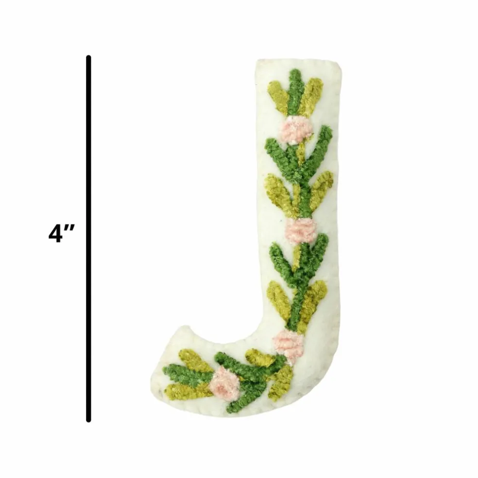 4" Floral Embroidered Puffy Letter by Celebrate It™