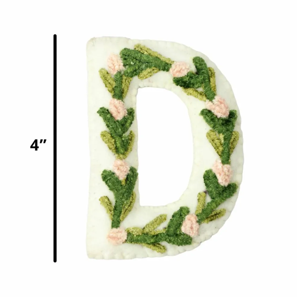 4" Floral Embroidered Puffy Letter by Celebrate It™