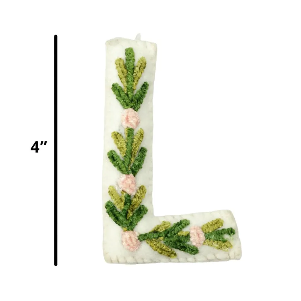 4" Floral Embroidered Puffy Letter by Celebrate It™
