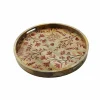 21.5" Floral & Foliage Mango Wood Decorative Tray by Ashland®