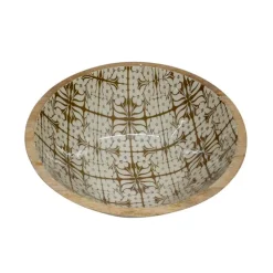 9.6" Floral Mango Wood Bowl by Ashland®