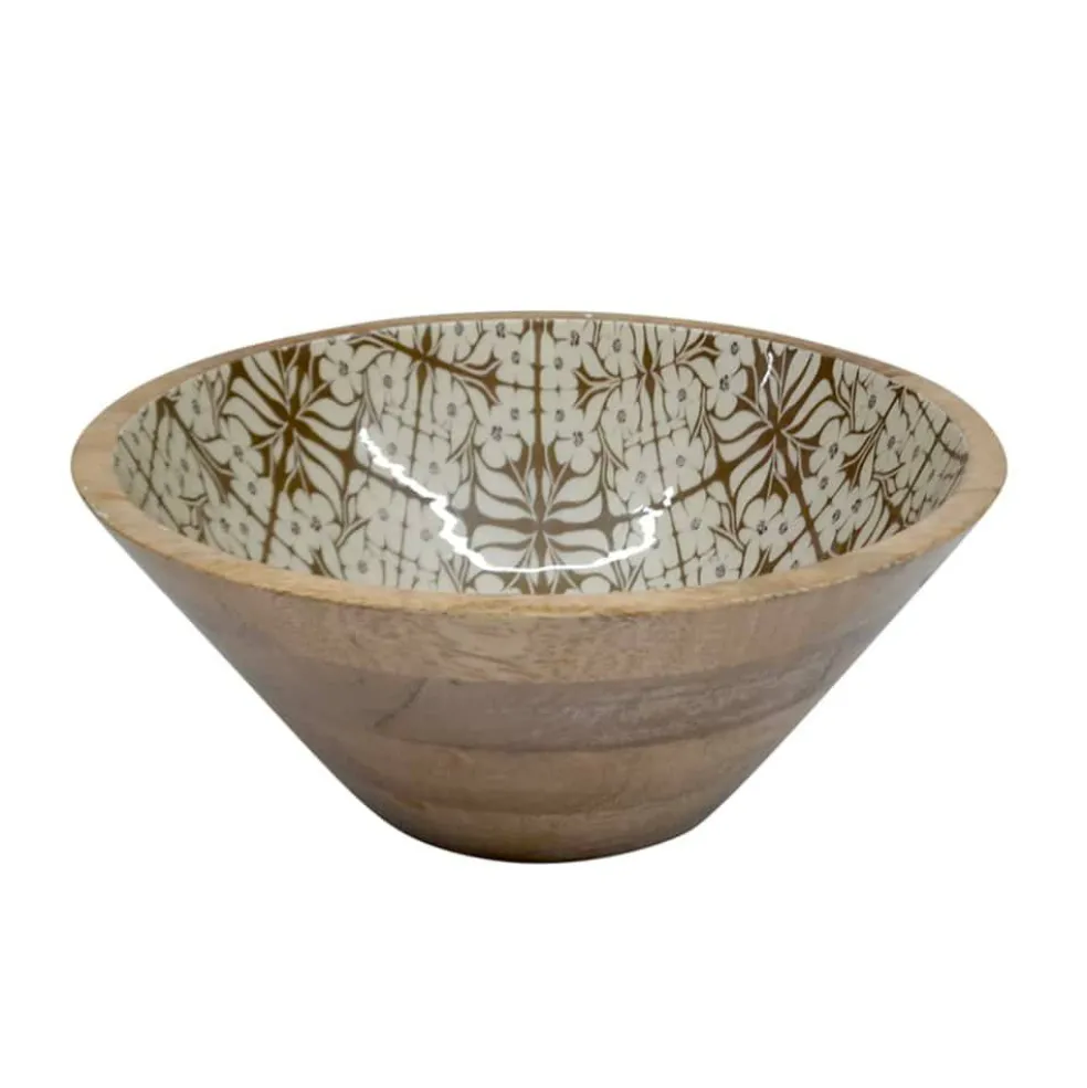 9.6" Floral Mango Wood Bowl by Ashland®