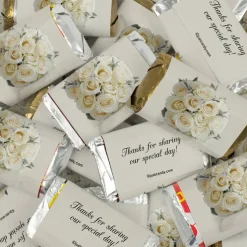 Floral Wedding Candy Party Favors Hershey's Miniatures Chocolate