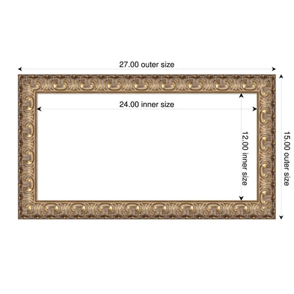 Florentine Gold Framed Dry Erase Magnetic Board