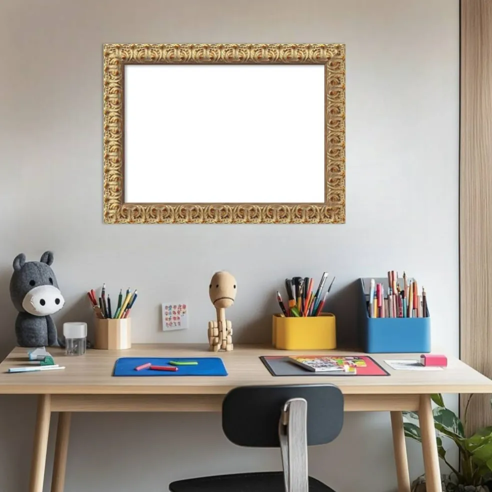Florentine Gold Framed Dry Erase Magnetic Board