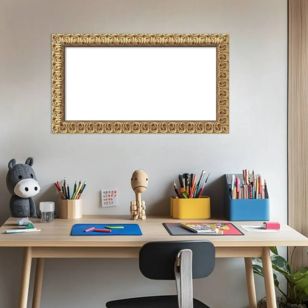 Florentine Gold Framed Dry Erase Magnetic Board