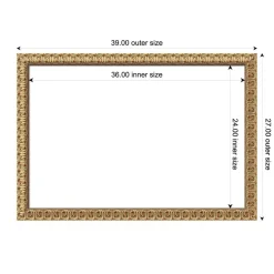 Florentine Gold Framed Dry Erase Magnetic Board