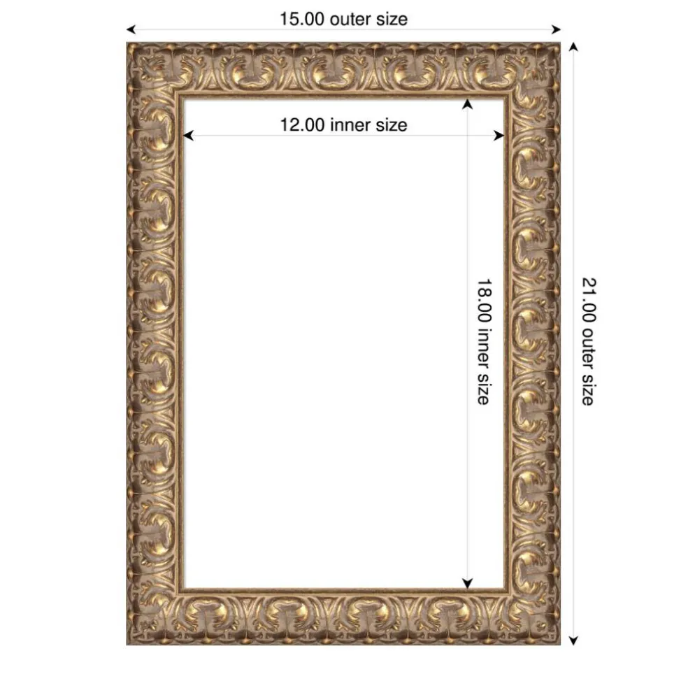Florentine Gold Framed Dry Erase Magnetic Board