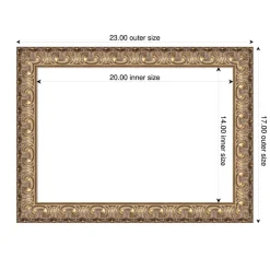 Florentine Gold Framed Dry Erase Magnetic Board