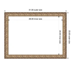 Florentine Gold Framed Dry Erase Magnetic Board