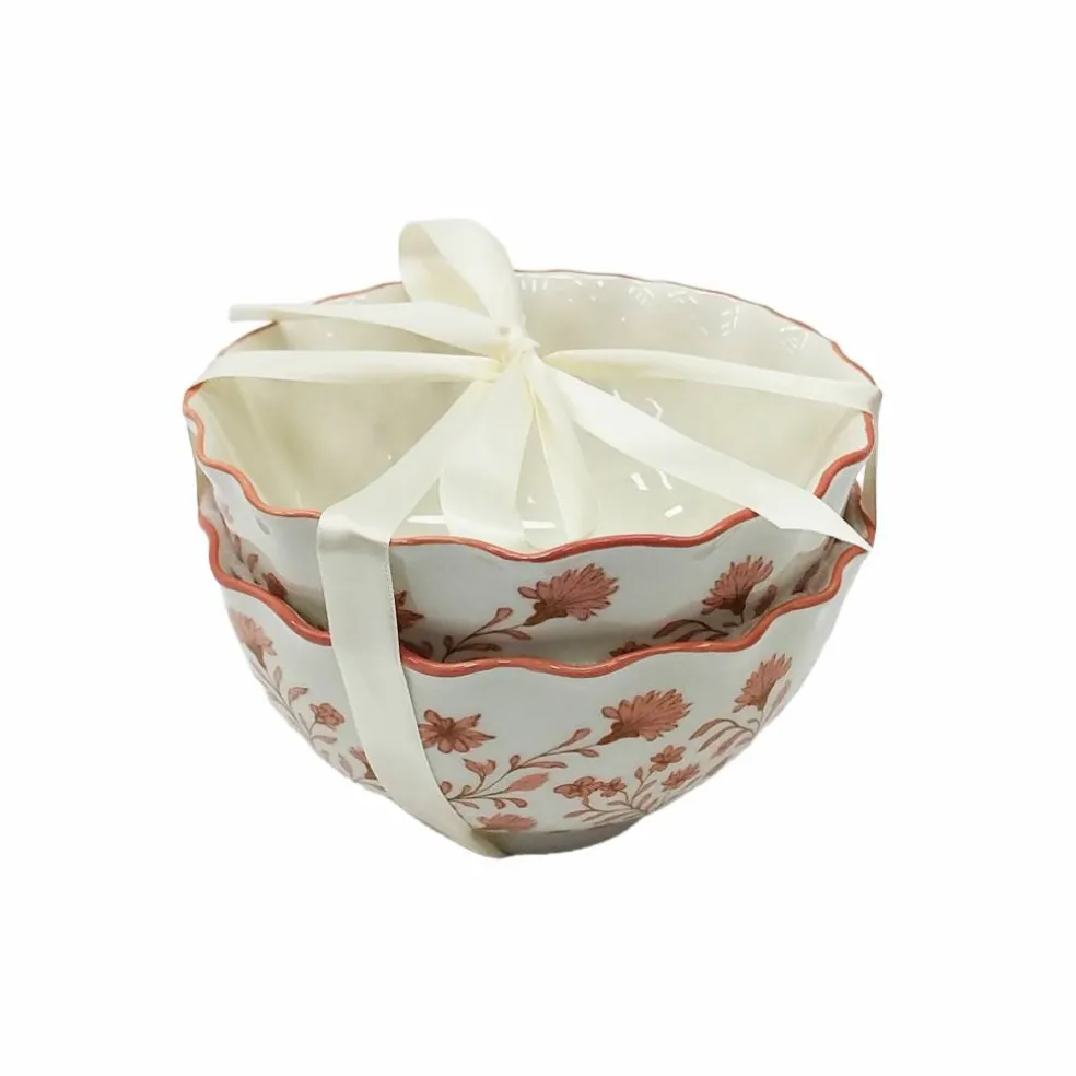 6" Flower Ceramic Bowls, 2ct. by Celebrate It™