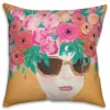 Flower Head Throw Pillow