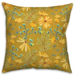 Flowers & Foliage Throw Pillow