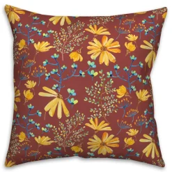 Flowers & Foliage Throw Pillow