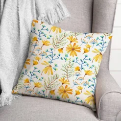 Flowers & Foliage Throw Pillow