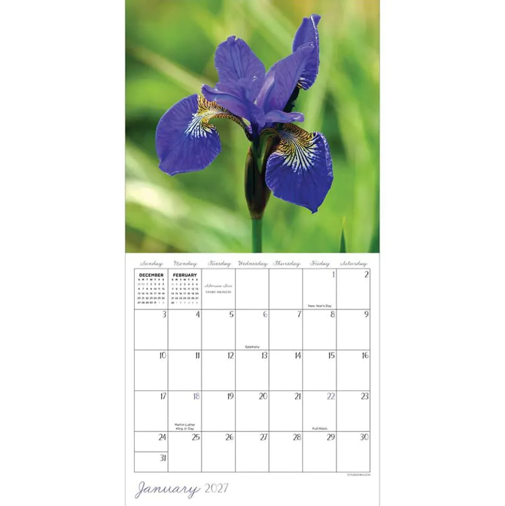 2027 Flowers Mini Calendar