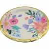 7" Flowers with Gold Trim Snack Plates, 8ct. by Celebrate It™