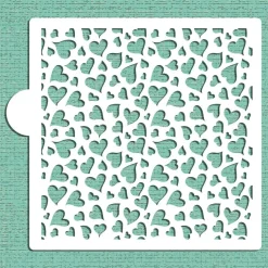 Flowing Hearts Cookie & Craft Stencil | CM205 by Designer Stencils |