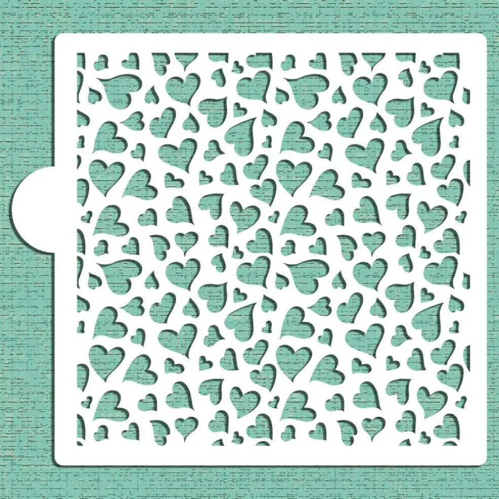 Flowing Hearts Cookie & Craft Stencil | CM205 by Designer Stencils |